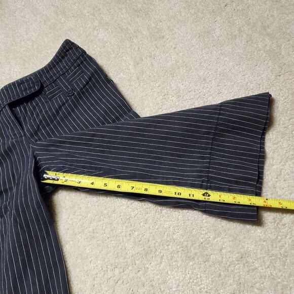 Ann Taylor Loft Marisa Pinstripe Capri Dress Pants Black Career Office Sz. 8 - Picture 4 of 6